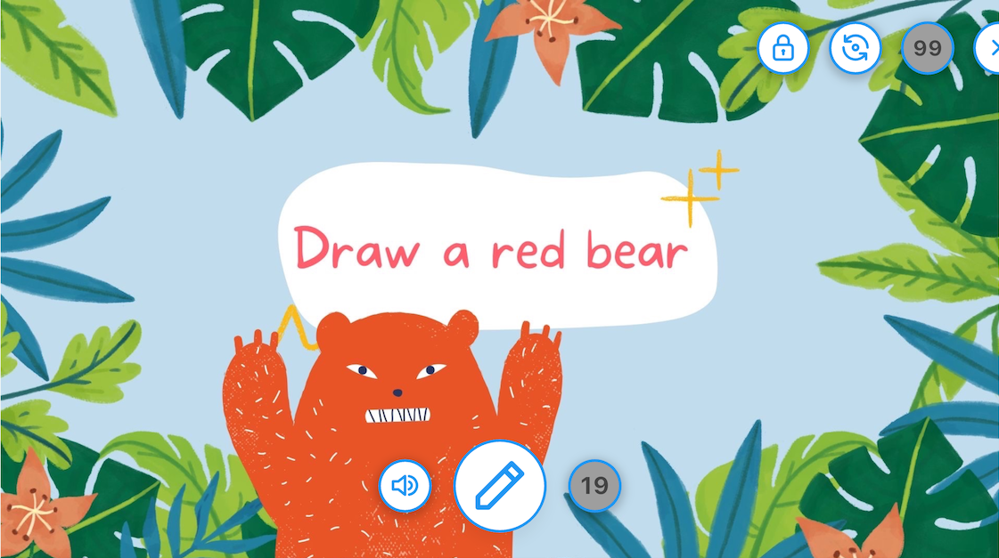 Drawing Feature - Students can draw or write answers on digital canvas
